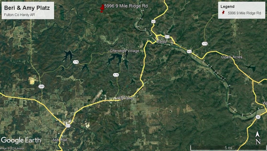 Photo 4 - Vacant Land for sale – 5996  9 Mile Ridge   Hardy, AR