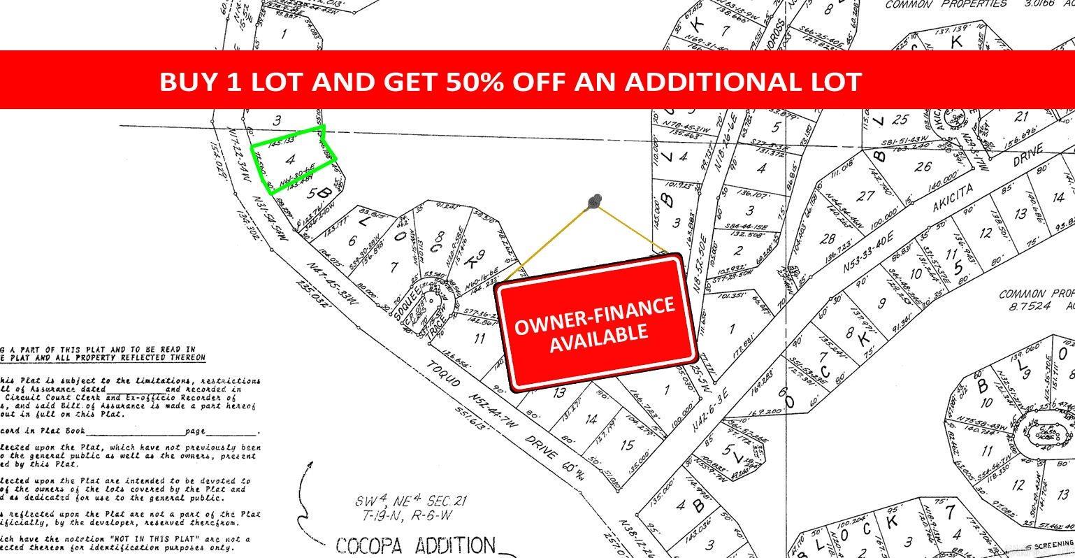 Photo 2 - Vacant Land for sale – Lot 4  Toquo   Cherokee Village, AR