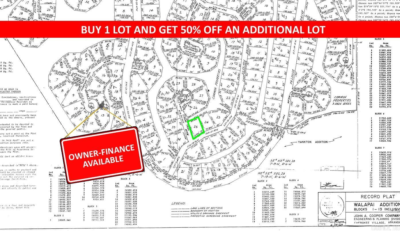 Photo 2 - Vacant Land for sale – Lot 25  Chattahochee   Cherokee Village, AR