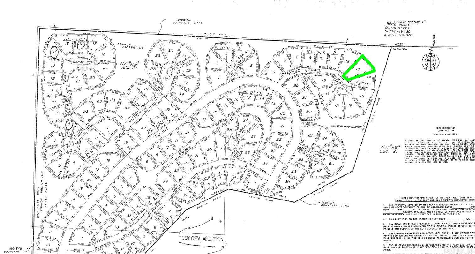 Photo 2 - Vacant Land for sale – Lot 13  TOQUO   Cherokee Village, AR
