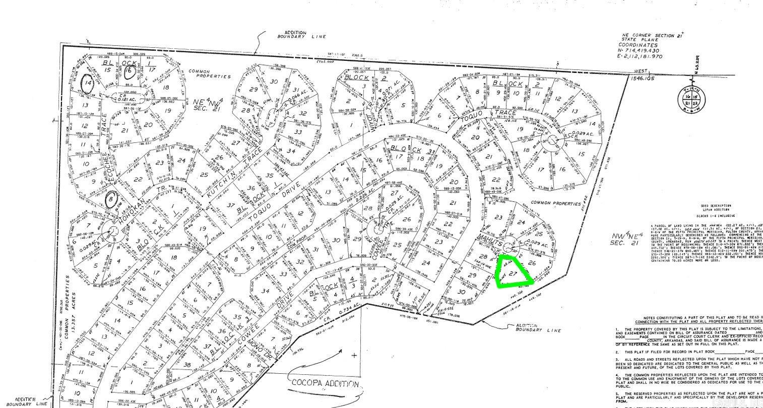 Photo 2 - Vacant Land for sale – Lot 27  Mahuts   Cherokee Village, AR