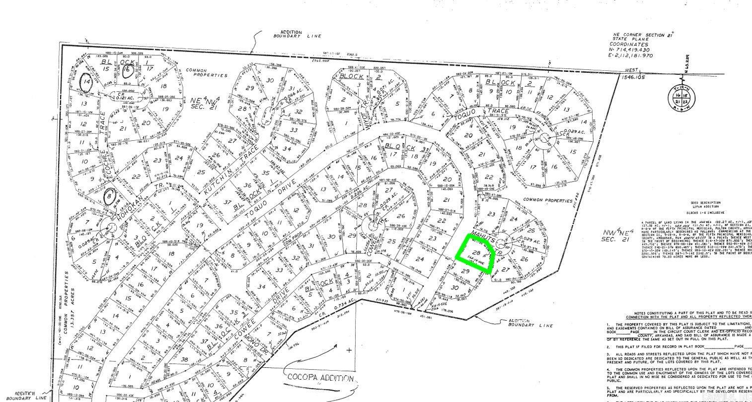 Photo 2 - Vacant Land for sale – Lot 28  Mahuts   Cherokee Village, AR