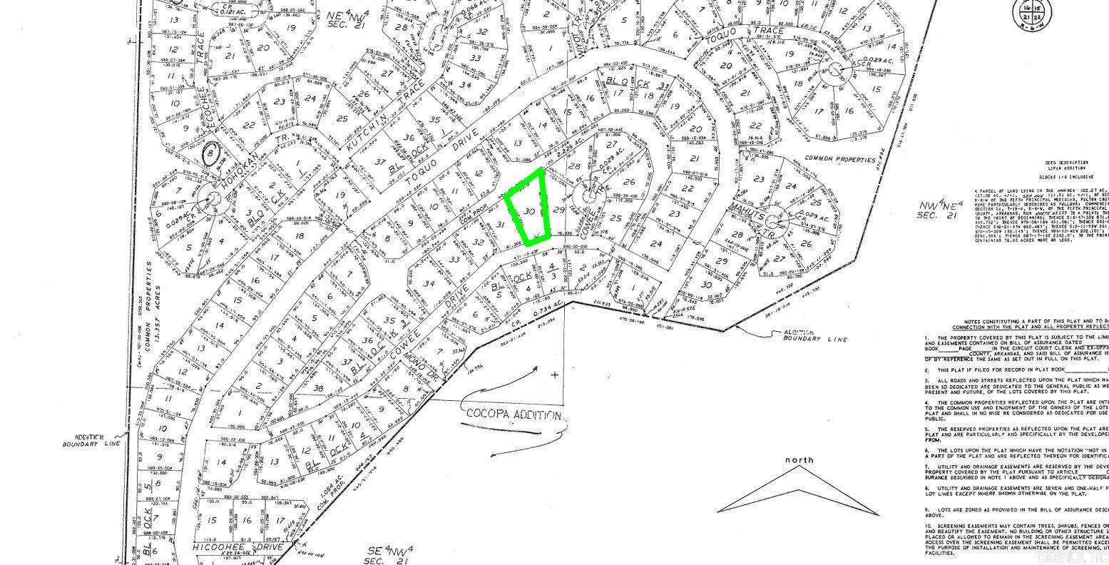 Photo 2 - Vacant Land for sale – Lot 30  Cowee   Cherokee Village, AR