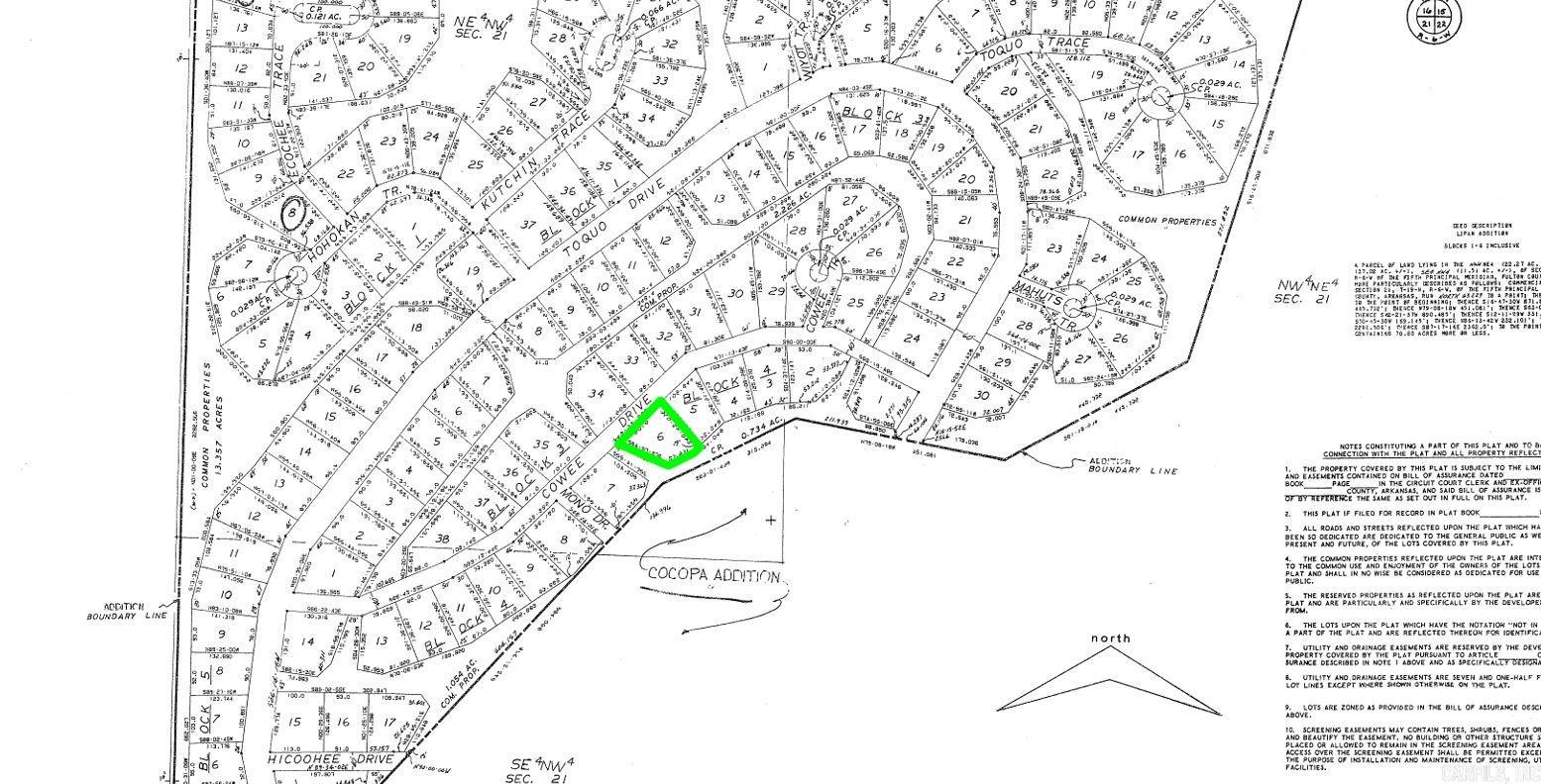 Photo 2 - Vacant Land for sale – Lot 6  Cowee   Cherokee Village, AR