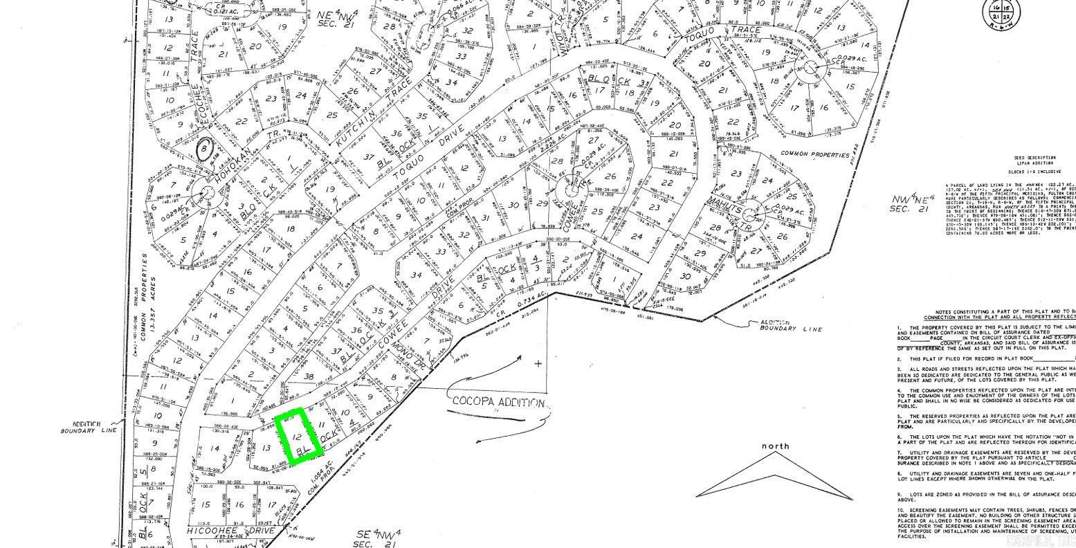Photo 2 - Vacant Land for sale – Lot 12  Cowee   Cherokee Village, AR