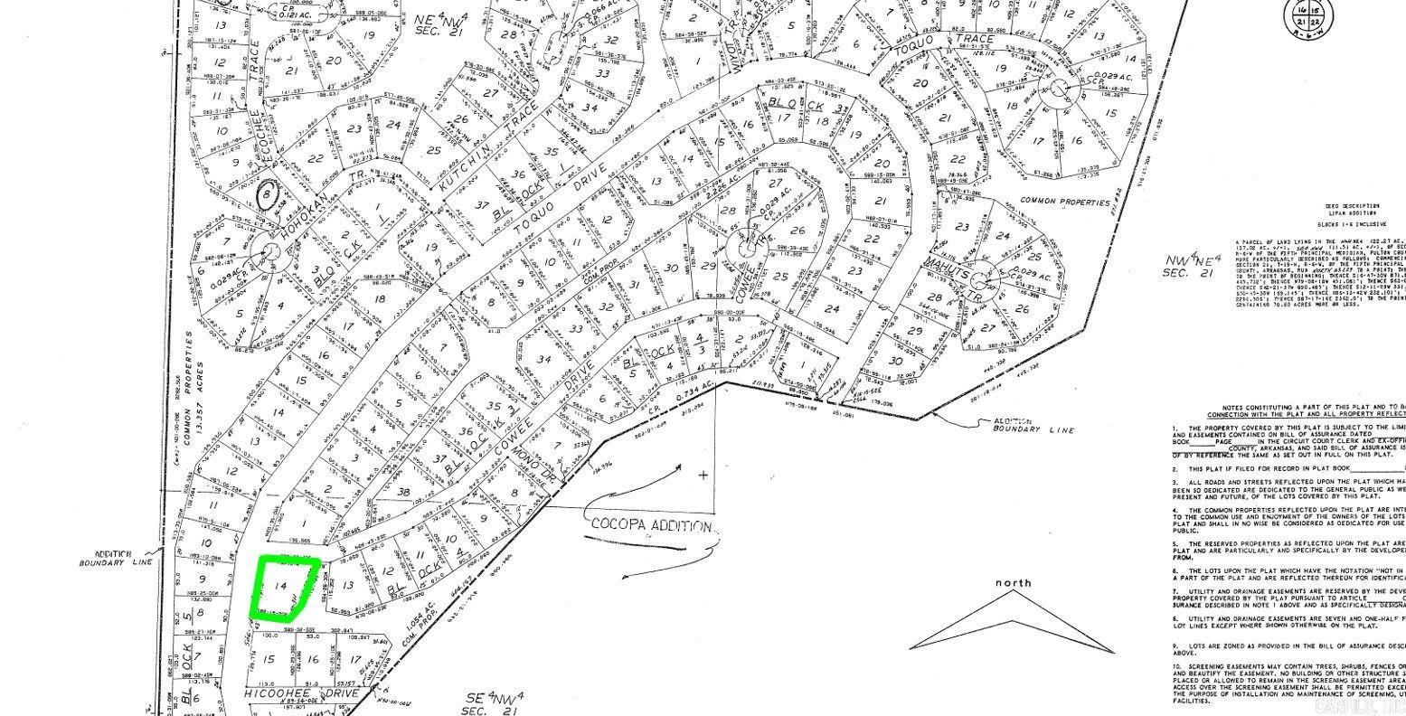 Photo 2 - Vacant Land for sale – Lot 14  Cowee   Cherokee Village, AR