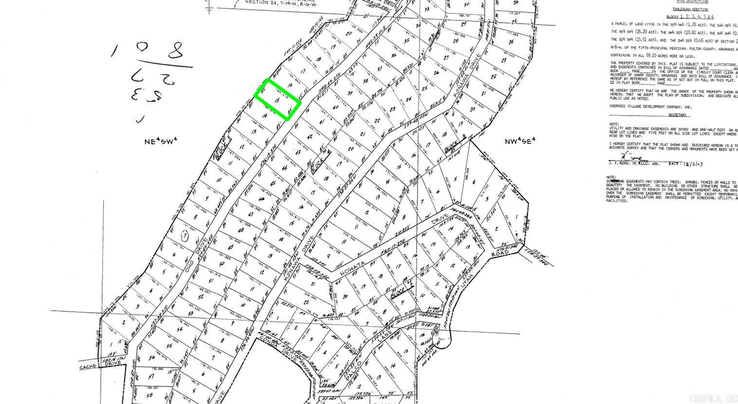 Photo 2 - Vacant Land for sale – Lot 15  Oho   Cherokee Village, AR