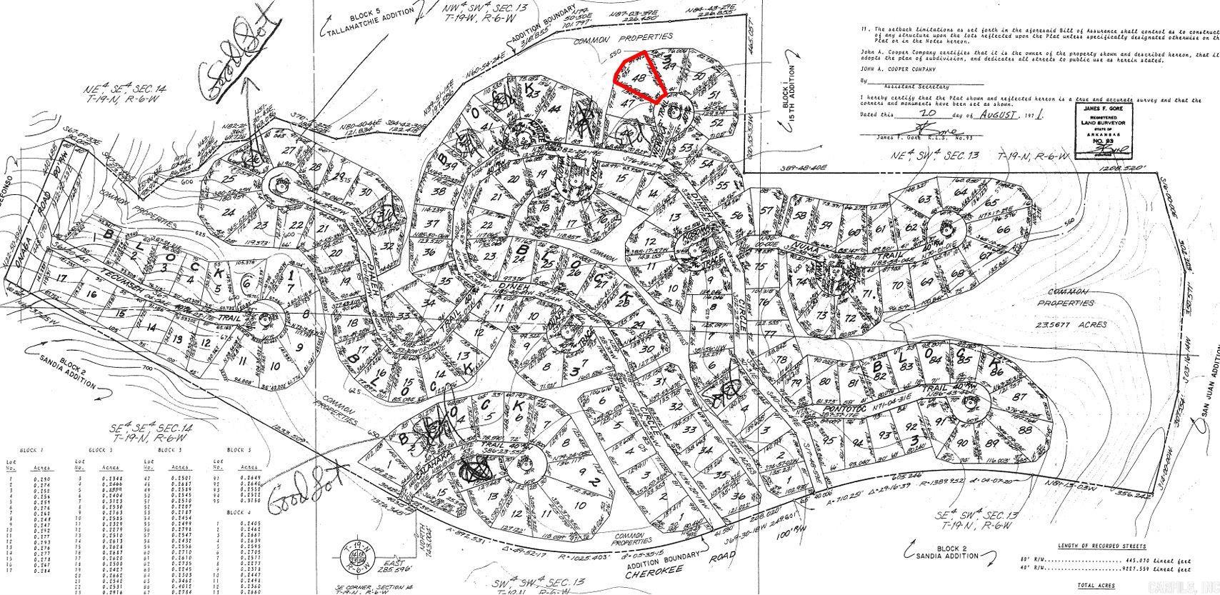 Photo 2 - Vacant Land for sale – Lot 48  Wewoka   Cherokee Village, AR