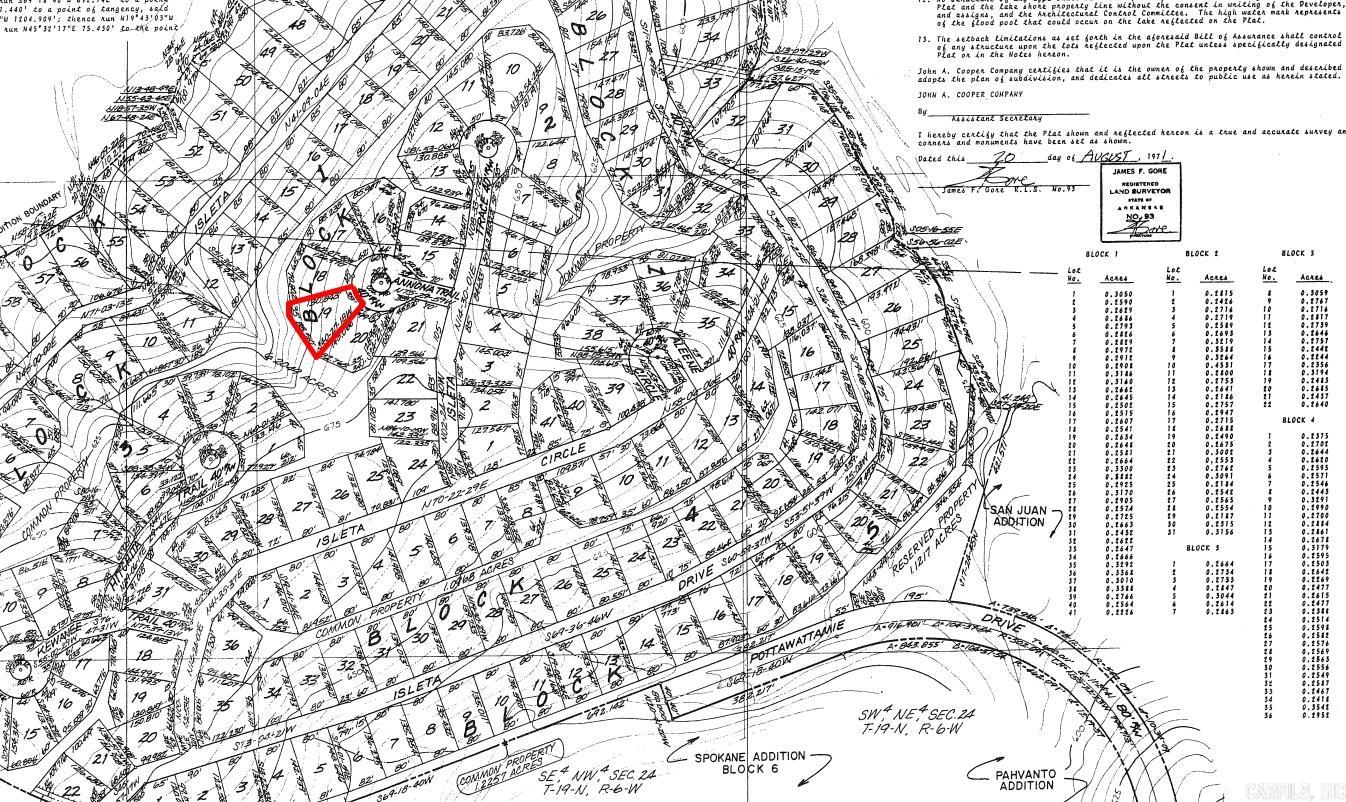 Photo 2 - Vacant Land for sale – Lot 19  Anonna   Cherokee Village, AR