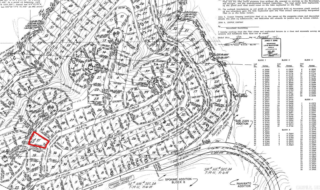 Photo 2 - Vacant Land for sale – Lot 31  Isleta   Cherokee Village, AR