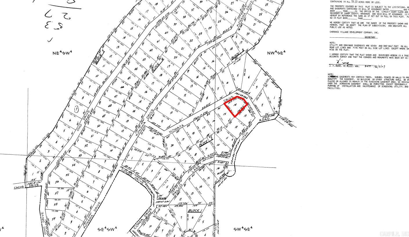 Photo 2 - Vacant Land for sale – Lot 14  Nowata   Cherokee Village, AR
