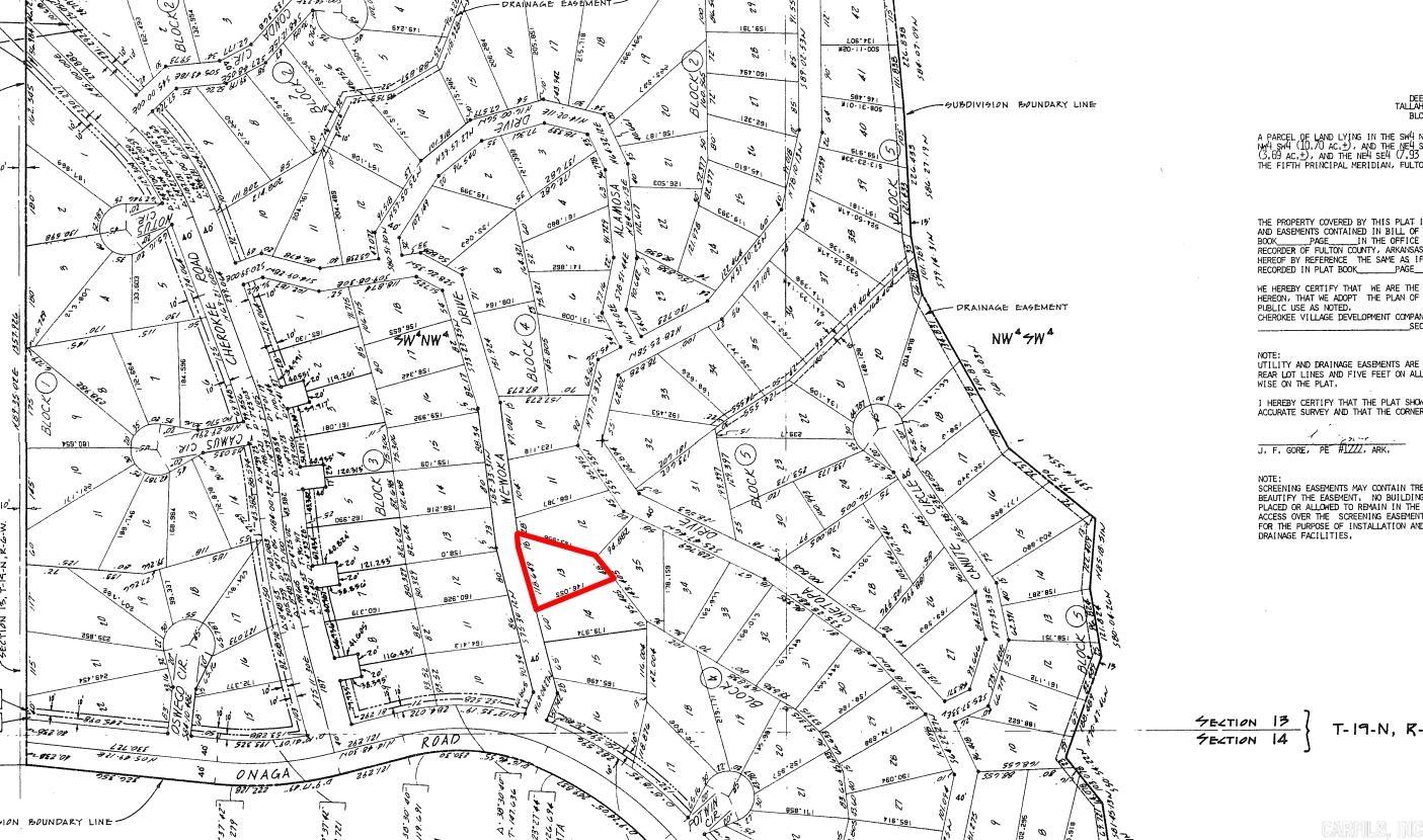 Photo 2 - Vacant Land for sale – Lot 13  Wewoka   Cherokee Village, AR