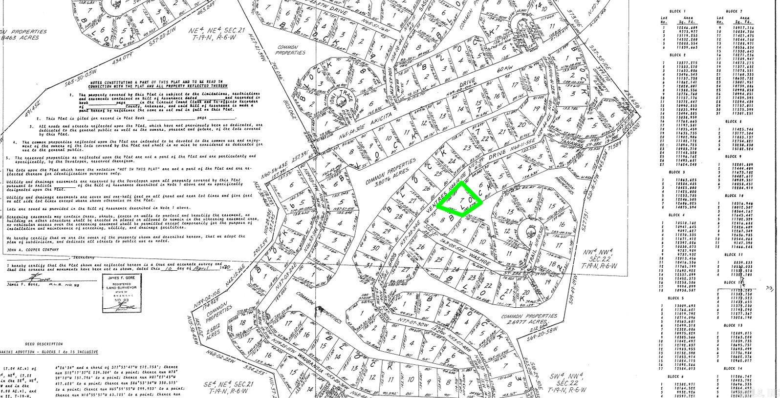 Photo 2 - Vacant Land for sale – Lot 7  Ventres   Cherokee Village, AR