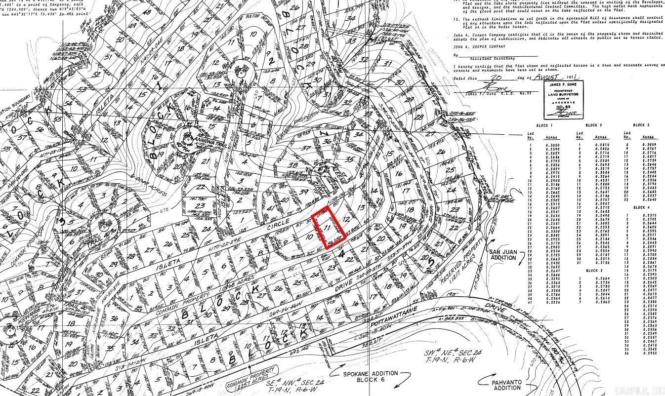 Photo 2 - Vacant Land for sale – Lot 11  Isleta   Cherokee Village, AR