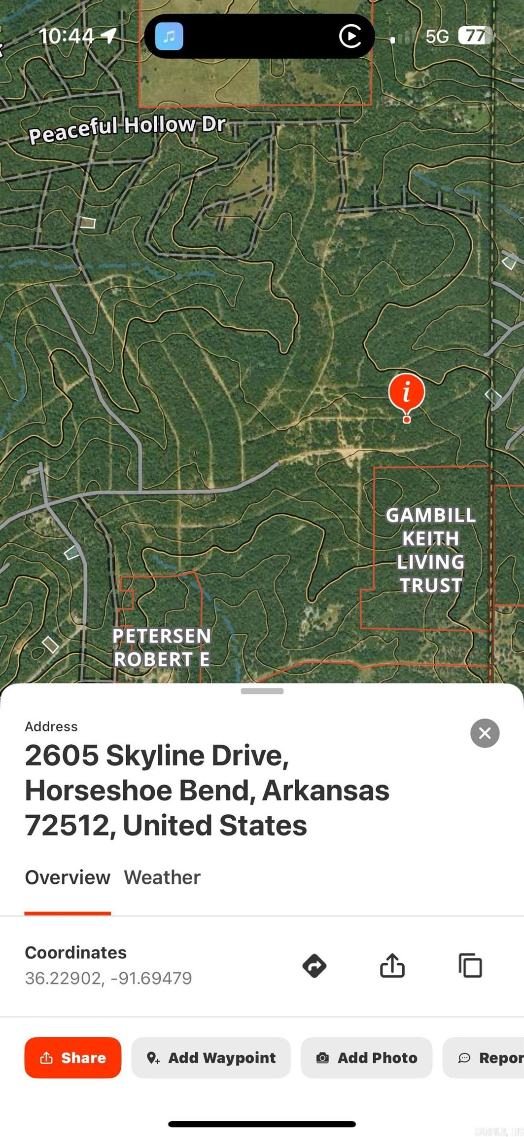 Photo 8 - Vacant Land for sale – 1609  Old Strawberry Lane   Horseshoe Bend, AR