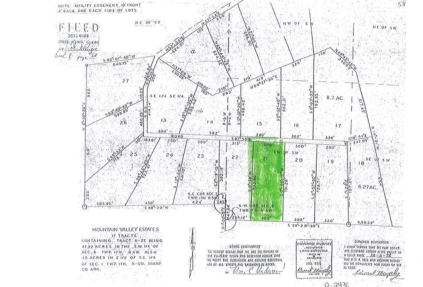 Photo 8 - Vacant Land for sale – Lot 21  Fawn Ridge   Williford, AR