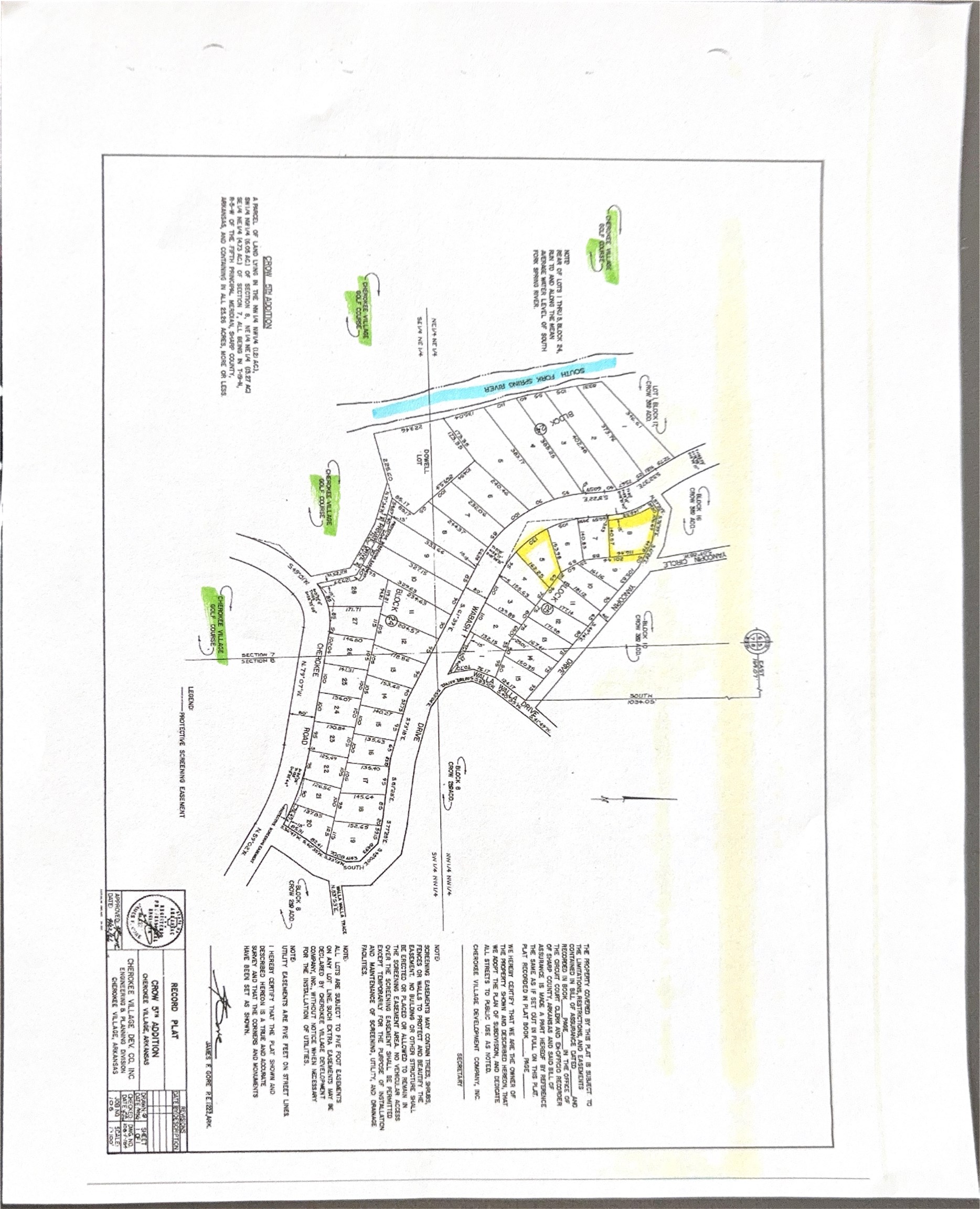 Vacant Land for sale – 4  Golf Course Area Lots   Cherokee Village, AR