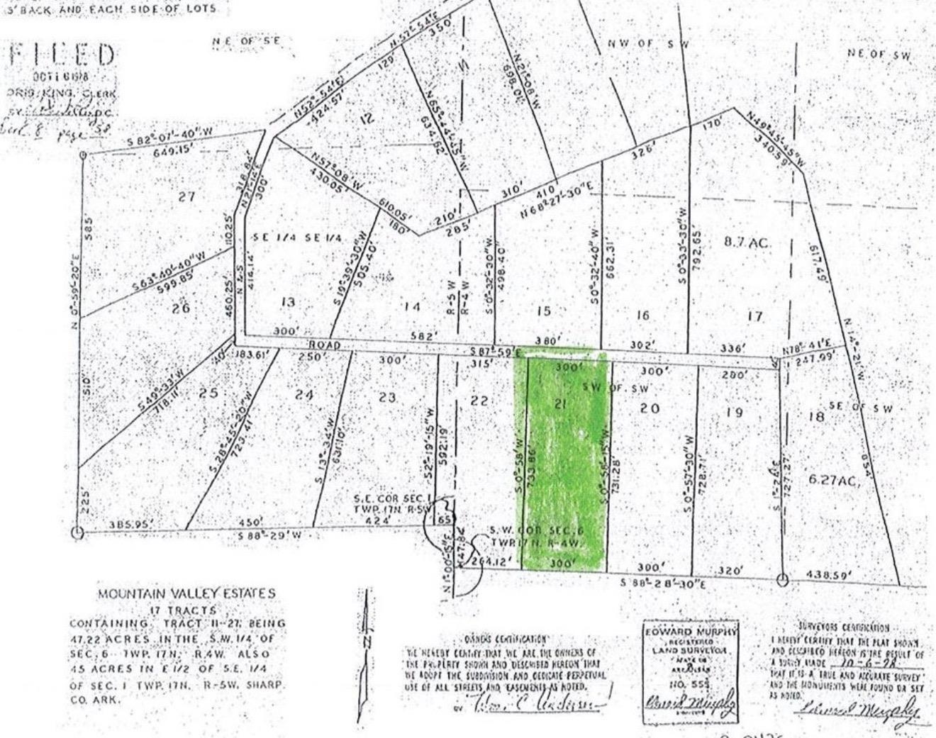 Photo 6 - Vacant Land for sale – TBD Lot 21  Fawn Ridge   Williford, AR